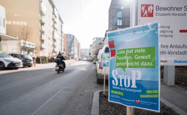 Projekt „StoP – Stadtteile ohne Partnergewalt“ in der Elisabeth-Vorstadt. Das Präventionsprojekt wird vom Diakoniewerk im Auftrag der Stadt Salzburg umgesetzt und ist in der Bewohnerservicestelle des Stadtteils verankert. | Foto: Stadt Salzburg/Alexander Killer