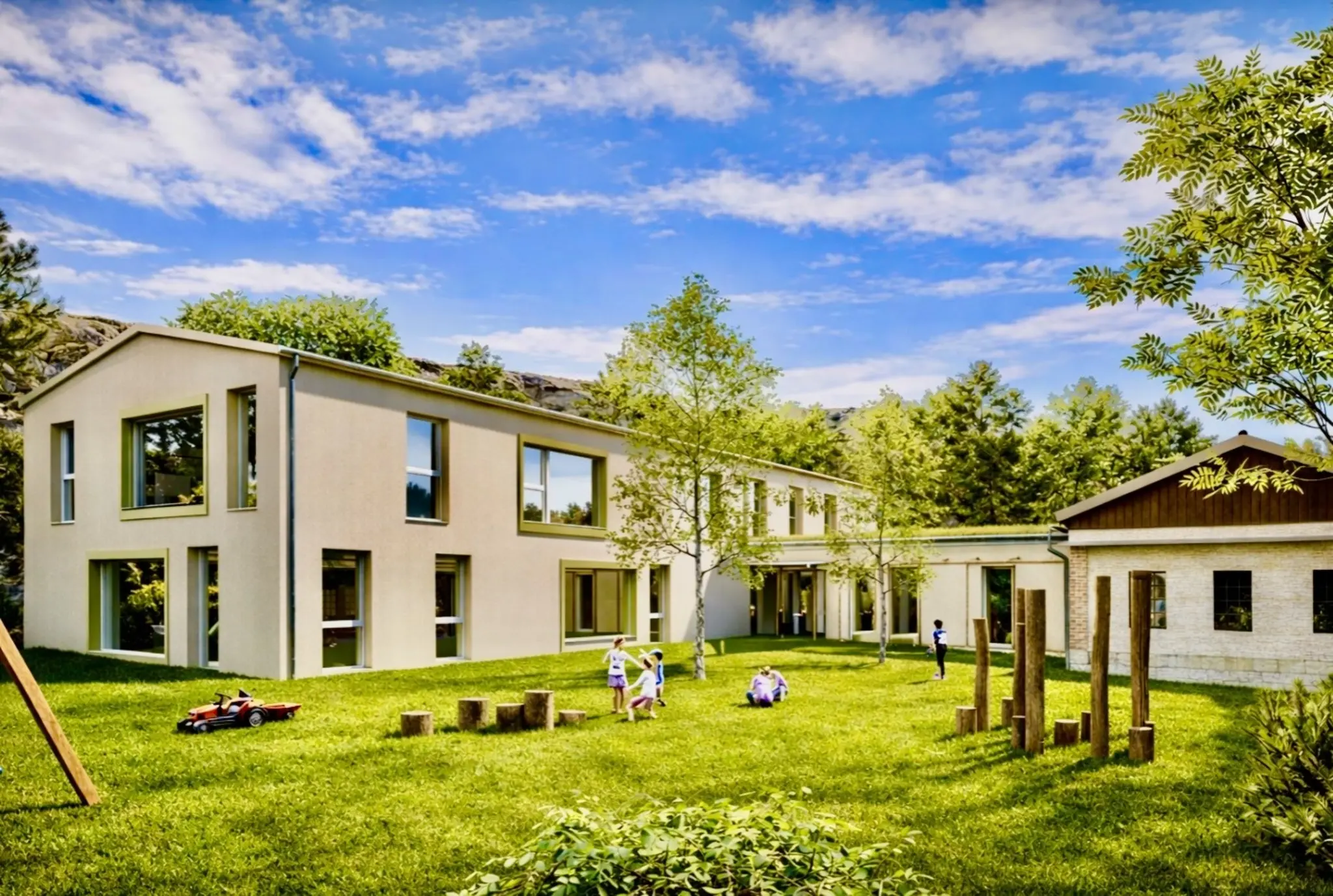 Construction begins: Kindergarten at the former quarry site - | Perg