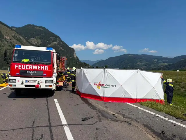 Die Feuerwehr Niederwölz - hier beim Einsatz Ende Juli - musste erneut ausrücken.