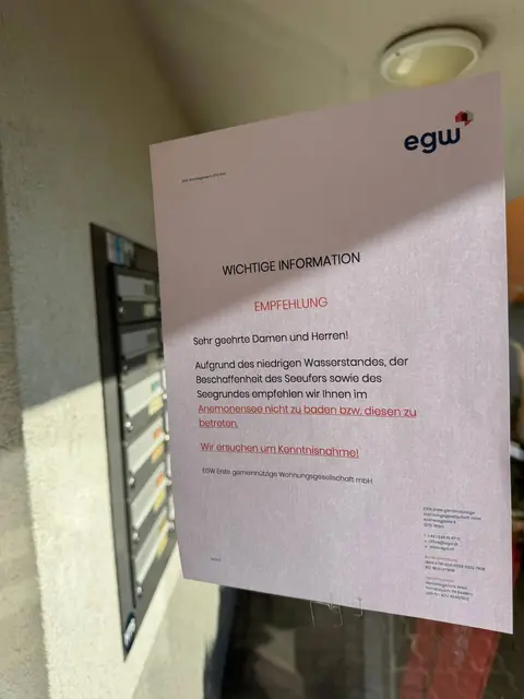 Aushang der Genossenschaft in den Stiegenhäusern. | Foto: privat