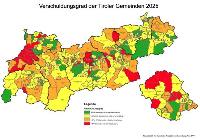 Verschuldungsgrad 2025. | Foto: Land Tirol