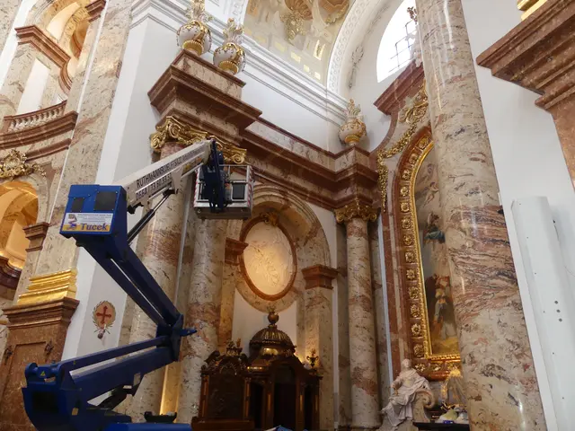 Die Karlskirche befindet sich im Wandel. Von den Beichtstühlen über die Kuppel bis zu den Triumphsäulen wird das Monument zum alten Glanz gebracht. | Foto: Nathanael Peterlini/MeinBezirk