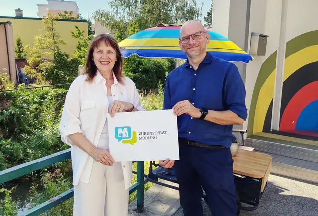 Bürgermeisterin Silvia Drechsler und Vizebürgermeister Rainer Praschak freuen sich auf den Startschuss zum Zukunftsrat. | Foto: Bernhard Garaus