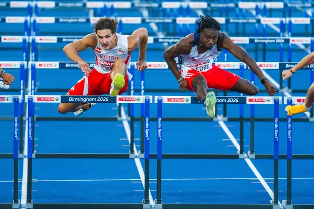 Enzo Diessl (l.) begeistert bei der EM in Birmingham mit dem fünften Platz. | Foto: ÖLV /@amri.photo