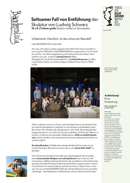 Aussendung an die Banderolista - Seite 1 | Foto: Herbert Waltl