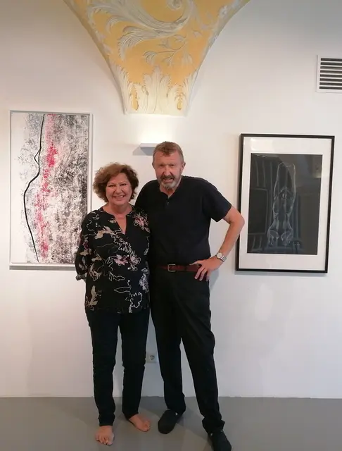 Marlis Lepicnik und Karl Nackler in der Ausstellung "AKTuelles" in der Galerie ART IST