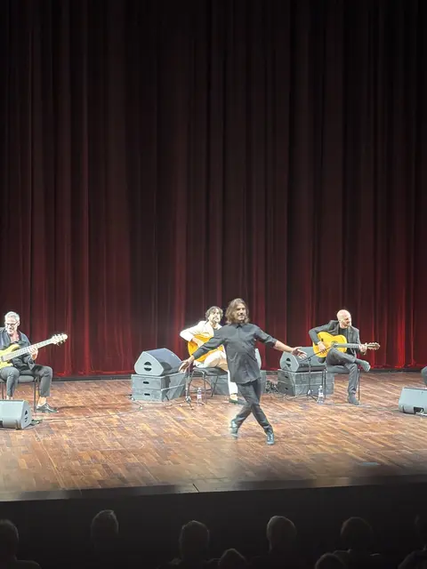 Manuel Montes ließ mit kraftvollen und präzisen Schritten den Flamenco auf der Bühne lebendig werden. | Foto: Martina Obertimpfler 