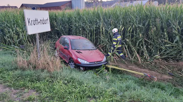 Bei einem Verkehrsunfall auf der L203 im Bereich Reichersdorf in der Gemeinde St. Stefan im Rosental ist am frühen Freitagmorgen eine Person verletzt worden.  | Foto: FF. St. Stefan i. R.
