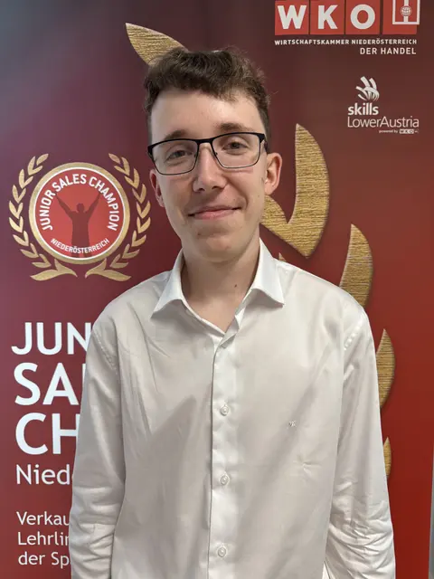 Matthias Fuhrmann aus St. Aegyd am Neuwalde (Bezirk Lilienfeld) vom Lehrbetrieb Nah&amp;Frisch Georg Wieser GmbH &amp; Co. KG in St. Aegyd am Neuwalde. | Foto: WKNÖ