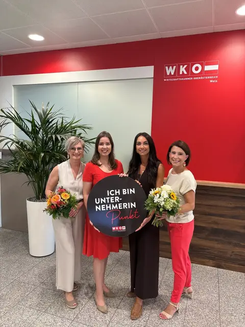 V.l.: Elke Ehrenecker, Lisa Sigl, Katharina Langeder und Katharina Eckmair.

 | Foto: WKO Wels