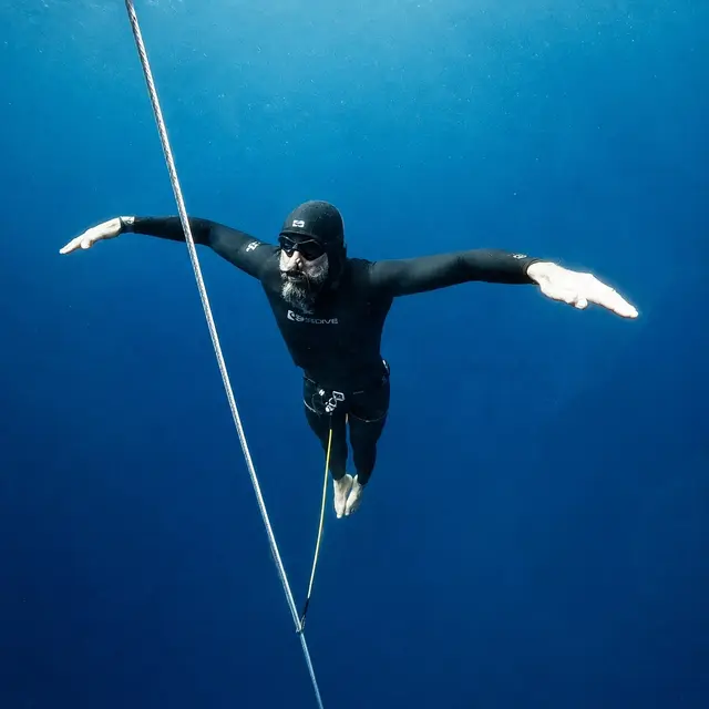 In der Disziplin Free Immersion (FIM) tauchte der Gitschtaler 103 Meter tief, mit einem einzigen Atemzug. Und zwar ohne Flossen am Seil hinunter und wieder zurück.  | Foto: Renata Romeo