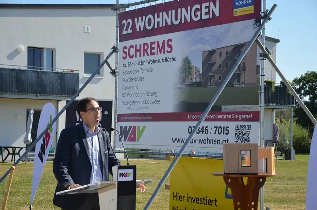 Bürgermeister David Süß betonte die Bedeutung des Projekts für die Stadt Schrems. | Foto: WAV