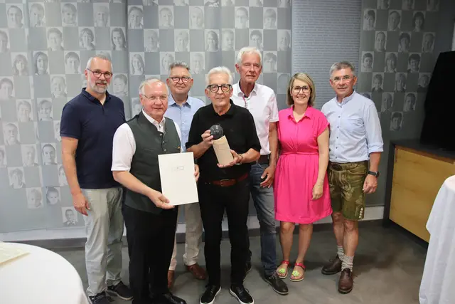 Michael Fend, Josef Ober, Karl Lenz, Johann Schleich, Ingomar Fritz, Anna Knaus-Maurer, Franz Fartek (v.l.) | Foto: MeinBezirk/Herwig Brucker