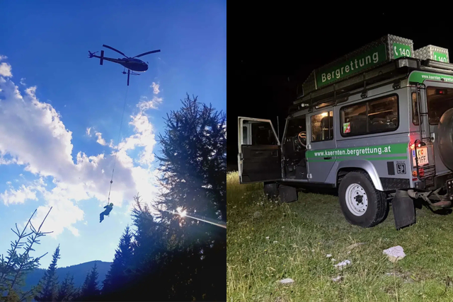 Am vergangenen Samstag wurden die Flugpolizei und die Bergrettung Lieser-Maltatal zu Einsätzen im Bezirk Spittal alarmiert.  | Foto: Bergrettung Lieser-Maltatal