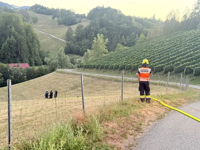 Wald- und Vegetationsbrände sind immer öfter ein heikles Thema. Die FF Leutschach widmete sich dem Thema bei der letzten Monatsübung. | Foto: Feuerwehr/Waltl