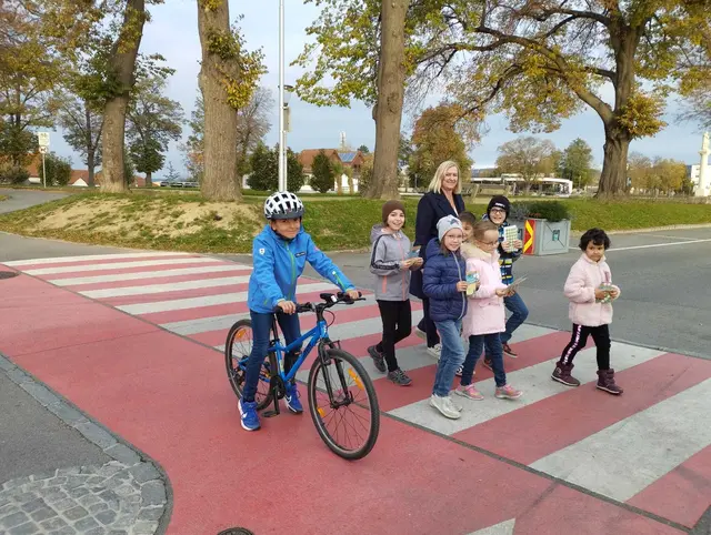 In Horn üben die Volksschulkinder jedes Jahr mit der Polizei den Schulweg. | Foto: Stadtgemeinde Horn