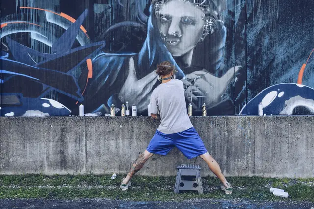 75 Street-Artists sind dieses Wochenende in Villach am Werkeln. | Foto: Marta Gillner