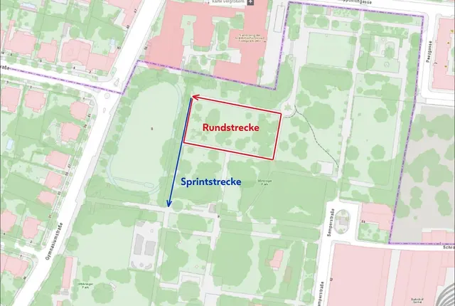 Im Nordosten des Währinger Parks können nun Rennen veranstaltet werden. 