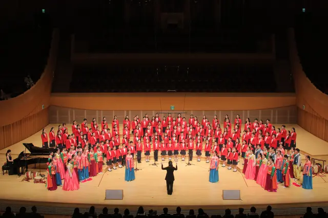 Der World Vision Kinderchor Korea bei einem Auftritt. | Foto: zVg/World Vision Kinderchor