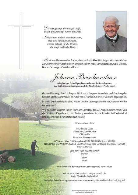 Johann Beinhundner | Foto: Bestatter