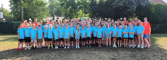 Rund 90 Kinder und Jugendliche nahmen vergangene Woche am mittlerweile sechsten Handball-Sommer-Camp der Handball Sportunion Leoben teil. | Foto: Handball Sportunion Leoben