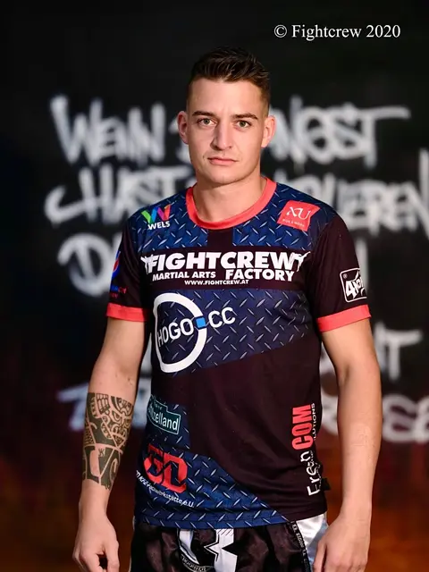 Sebastian Zilke von der Welser Fightcrew wird im Kickboxen der Klasse 1 bis 75 Kilogramm bei der Weltmeisterschaft in Bregenz starten. | Foto: Fightcrew Wels
