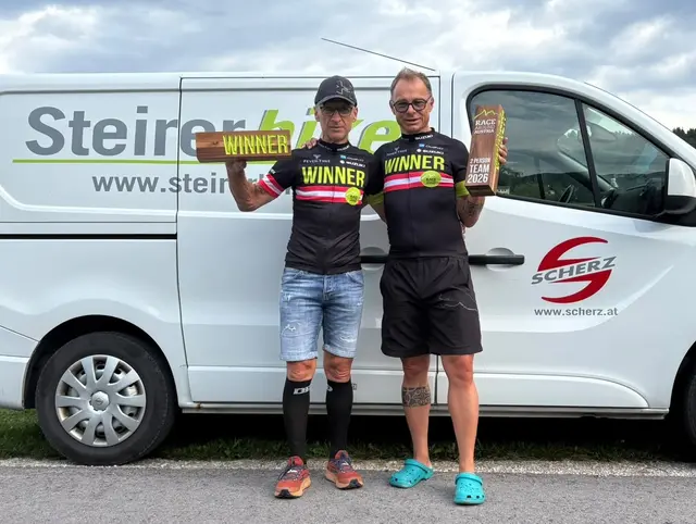 Erich Reith und Markus Brandl umrundeten mit dem Rad Österreich. | Foto: Brandl/Reith