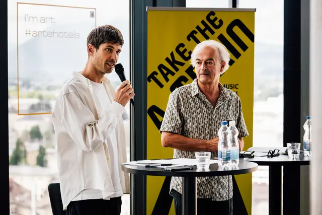 Festival verbindet Kultur mit urbanem Raum: Jürgen Vonbank (links) und Andreas Neumayer organisieren das "Take the A-Train".  | Foto: Georg Kritsch
