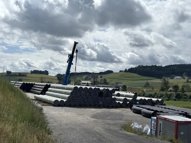 In Rohrbach-Berg lagern bereits die Gasrohre für den Pipeline-Bau. | Foto: Karin Bayr
