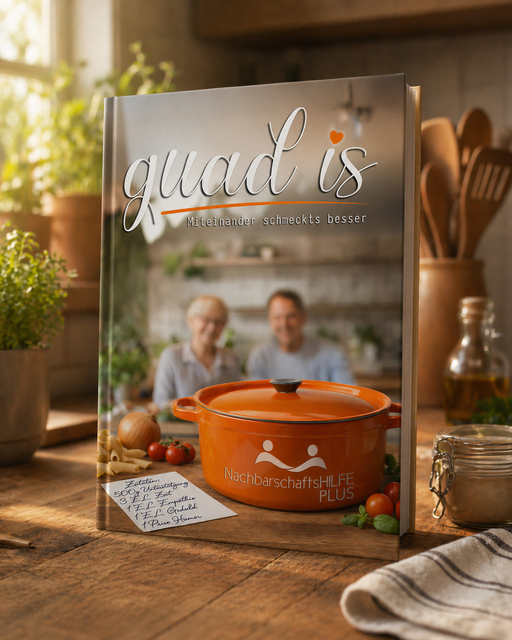 Das neue Kochbuch „guad is“ vereint burgenländische Lieblingsrezepte mit persönlichen Beiträgen aus der NACHBARSCHAFTSHILFE PLUS und ist gegen eine freiwillige Spende erhältlich. | Foto: Astrid Rainer