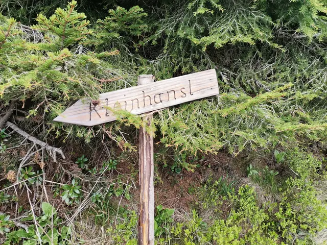 Wegweiser auf den Kleinhansl in der Region Murtal