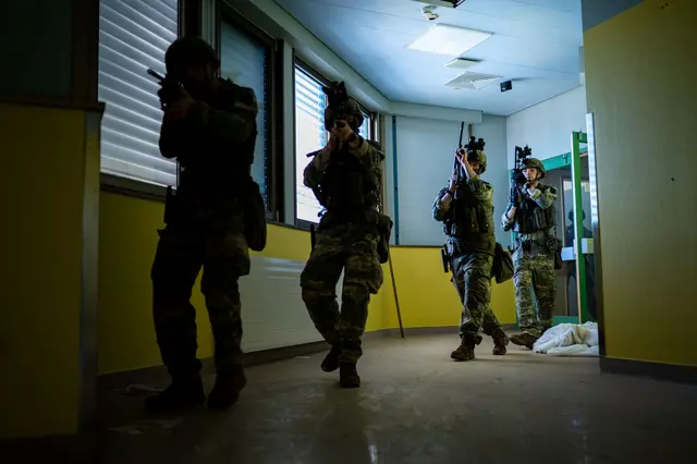 Soldaten des Jägerbataillons 25 bei der Übung am Areal des Klinikums in Klagenfurt | Foto: JgB 25
