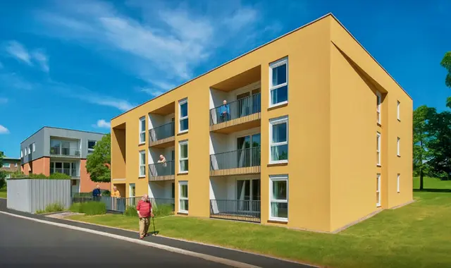 Neben dem bestehenden Gebäude in der Bäckergasse entsteht ein weiteres Haus mit 15 Wohnungen.  | Foto: Lawog