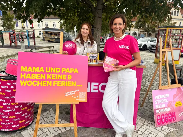 Neos in Hollabrunn: Marie-Christine Huemer und NEOS-Landesparteivorsitzende Indra Collini  | Foto: NEOS NÖ