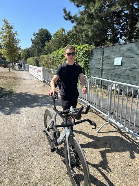 Dominik Fink hatte mit dem Leistungsmesser auf dem Rad Probleme. | Foto: Fink