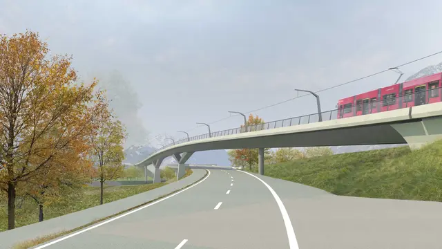 Regionalbahn Innsbruck-Völs: Bis die Bagger tatsächlich anrücken, dauert es nun doch noch etwas. | Foto: ostertag Architects/Baumann+Obholzer
