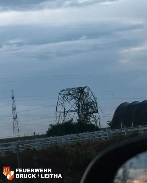 Kollabierter Mast