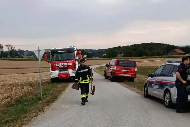Die FF Seisenegg sicherte die Unfallstelle ab und unterstützte die Bergung. | Foto: Bkfdo Amstetten / FF Seisenegg
