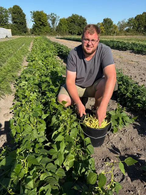 Florian Kirstorfer auf seinen Feldern in Münchendorf. | Foto: Kirstorfer