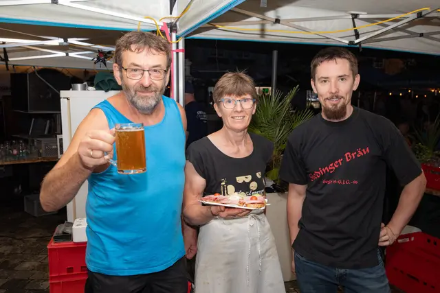 Joschi, Gabriele und Markus Gruber vom Siedinger Bräu.