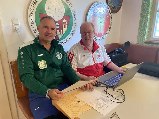 Bundessportleiter Marc Heyer bei der Auswertung mit Gerhard Köstner, er übergibt seine Funktion nach 20 Jahren - DANKE Marc für Deinen Einsatz!!! | Foto: Köstner