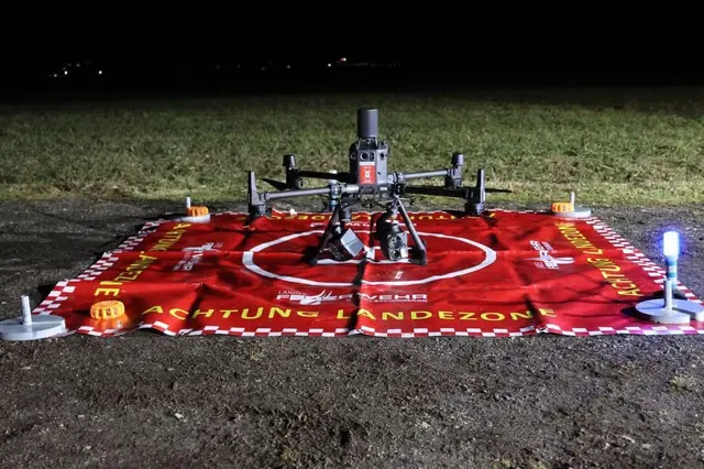 Eine Drohne des Bereichsfeuerwehrverbandes kam zum Einsatz.