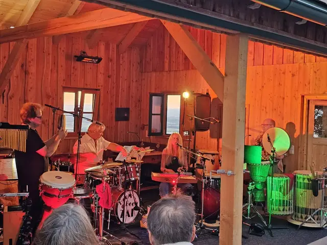Die Percussion-Formation Bambu Radio sorgte im Kultur-Ferienhaus "Stein im Holz" für einen energiegeladenen Konzertabend.
 | Foto: Kulturverein Stein im Holz