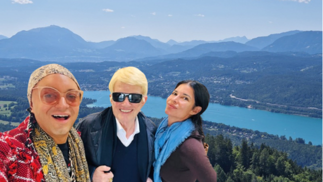 Julian F. M. Stoeckel, Heino und Micaela Schäfer sind für Dreharbeiten an den Wörthersee gereist. | Foto: MeinBezirk.at | Instagram Julian F. M. Stoeckel