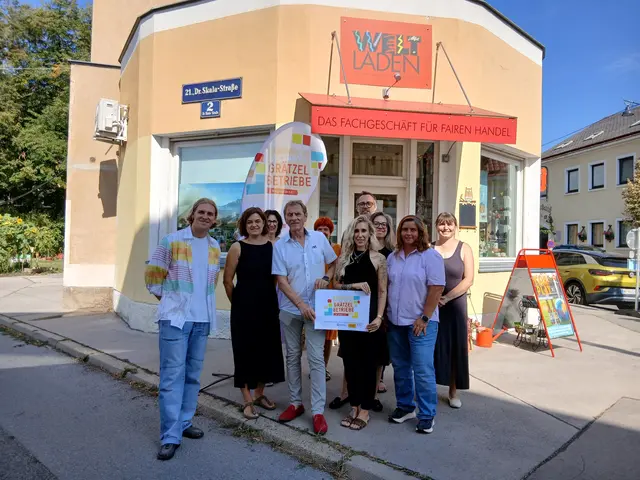 Ein erster Betrieb für das Projekt ist mit dem Weltladen Stammersdorf bereits gefunden. Dafür haben sich Mitglieder der WiG, WKO und Inhaberinnen des Weltladens in Stammersdorf zusammengefunden.  | Foto: BV 21