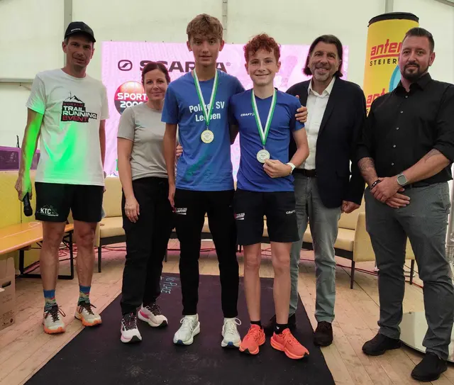 Chrisi Müller und Nico Lieber landeten in der U18 auf Platz eins und zwei. | Foto: Richard Nudl/PSV Leoben