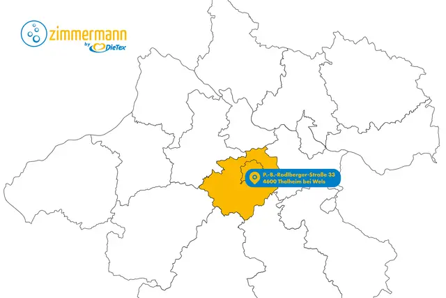Der Standort in Thalheim bei Wels bleibt erhalten. | Foto: Textilpflege Zimmermann