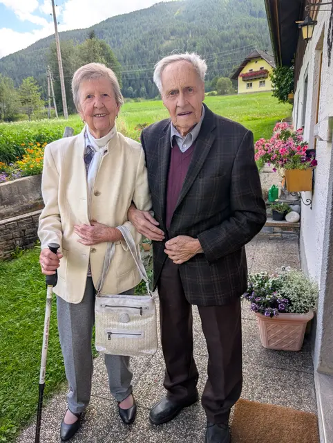 Jubilarin Anna mit Gatten Adolf Lanschützer | Foto: Gemeinde Zederhaus