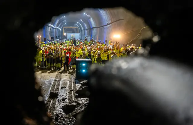 Blick durch das Schneidrad von TBM Wilma | Foto: BBT SE/Schnittraum