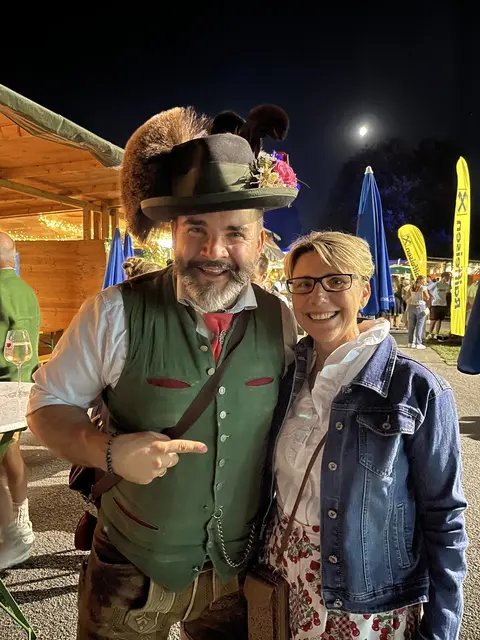 Musiker und Edelhut-Träger Mathias Fiala mit Brigitte Gady | Foto: MeinBezirk/Waltraud Fischer